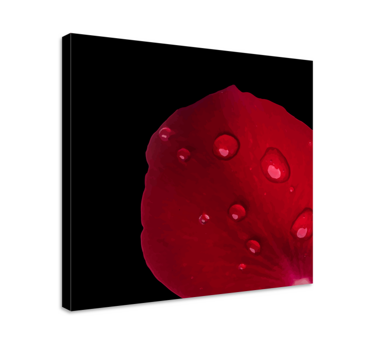 Roseblad detalj blomst lerretsbilde - Tenstickers