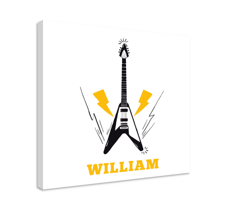 Lerretsbilde musikal elektrisk gitar inspirasjon - Tenstickers