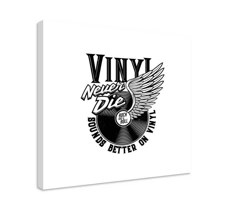 Lerretsbilde musikal vinylplate vinger - Tenstickers