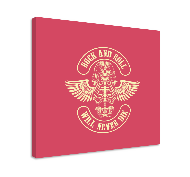 Lerretsbilde vintage skelett rocklegende - Tenstickers