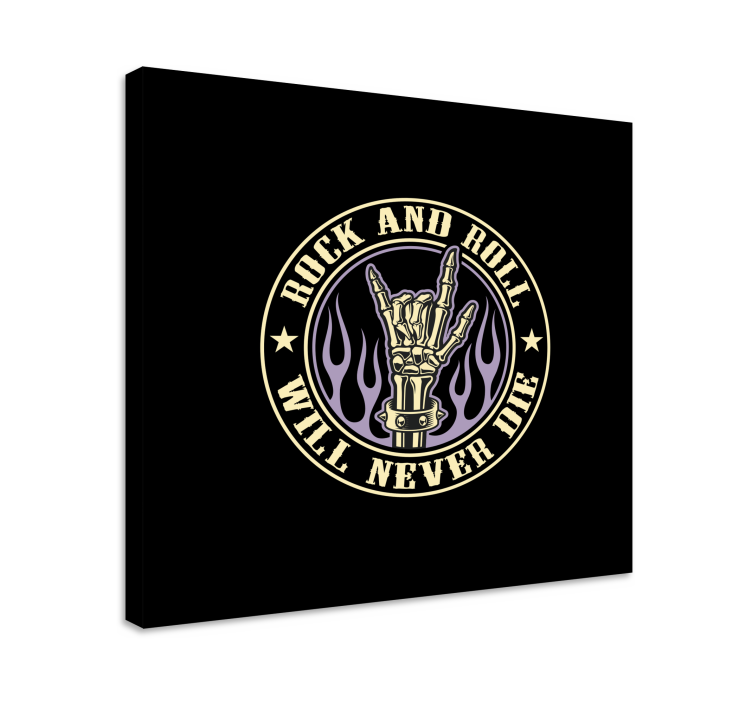 Rock hånd symbol lerretsbilde musikal - Tenstickers