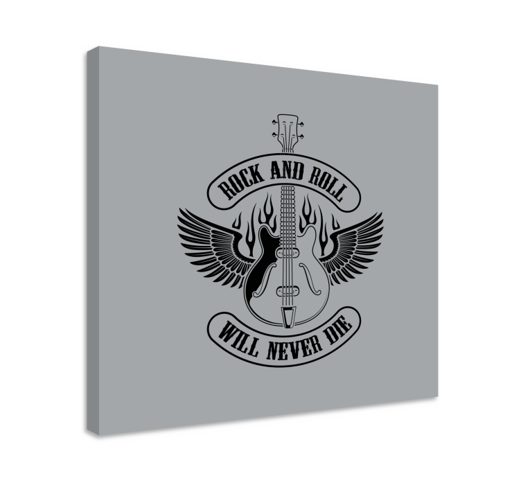 Lerretsbilde musikal gitar med vinger - Tenstickers