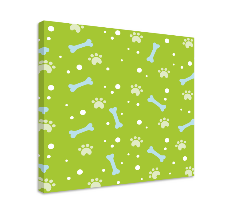 Fantastiske blå og grønne hundepoter lerretsbilde hunder - Tenstickers