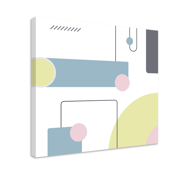 Lerretsbilde moderne abstrakt geometrisk komposisjon - Tenstickers