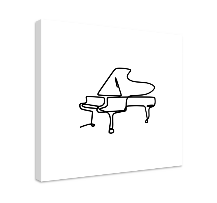 Lerretsbilde musikal piano skisse - Tenstickers