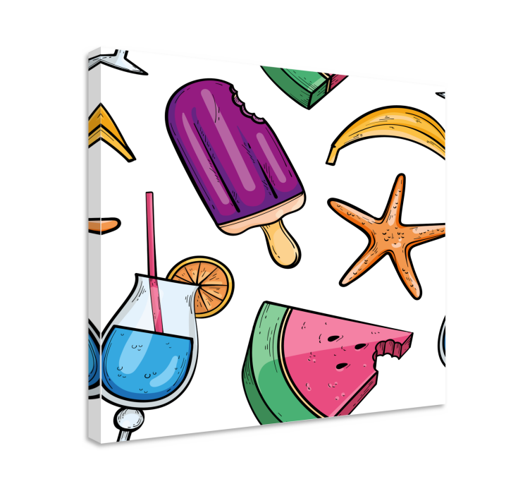 Frukt stillbilde lerretsbilde sommerfrukter - Tenstickers