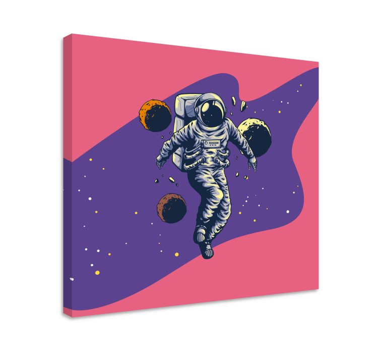 Videospill lerretstrykk kosmonaut i kosmos - Tenstickers