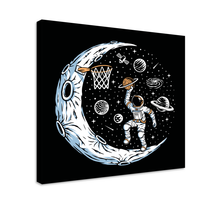 Lunar basketball dunk videospill lerretstrykk - Tenstickers