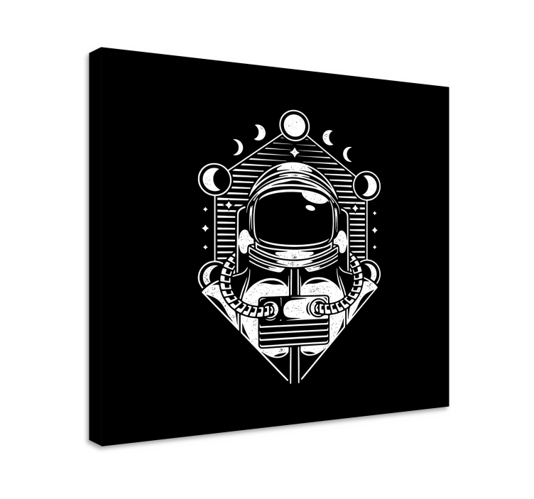 Videospill lerretstrykk astronaut månefaser - Tenstickers