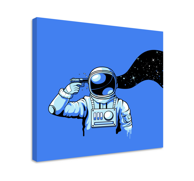 Astronaut skyting lerretstrykk - Tenstickers