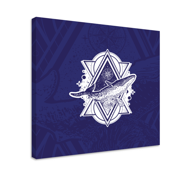 Lerretsbilde seilere hval astral design - Tenstickers