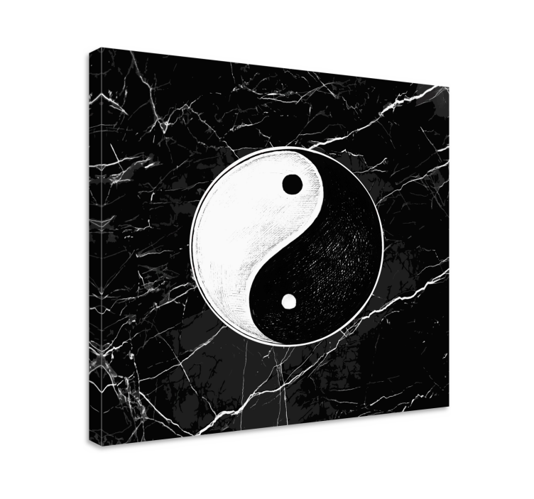 Lerretsbilde zen yin yang symbol - Tenstickers