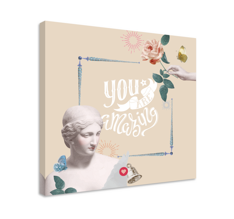 Motiverende sitat med statue lerretsbilde motivasjon - Tenstickers