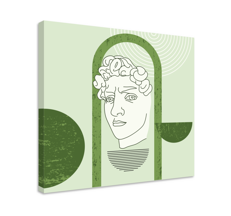 Kunst lerretsbilde stilisert menneskefigur - Tenstickers