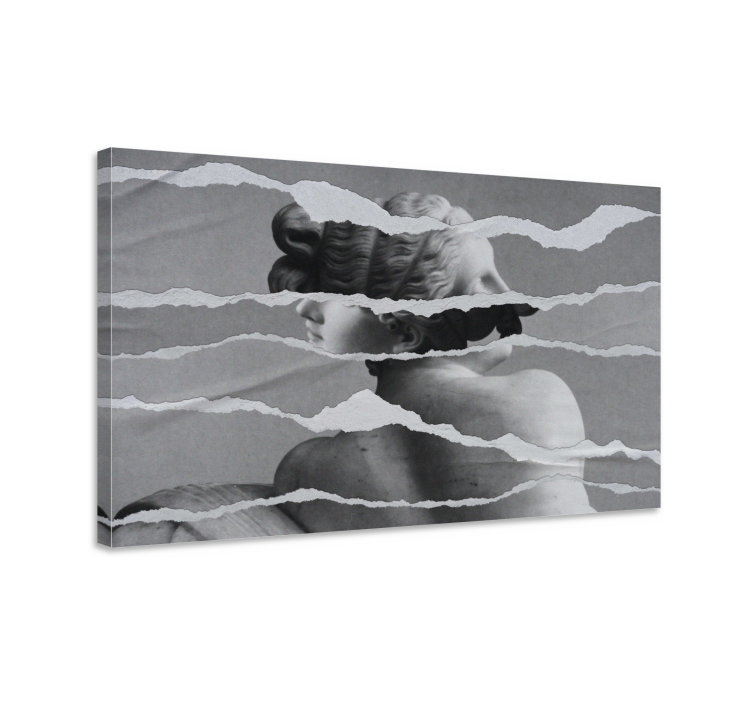 Kunst lerretsbilde revet papirkunst - Tenstickers