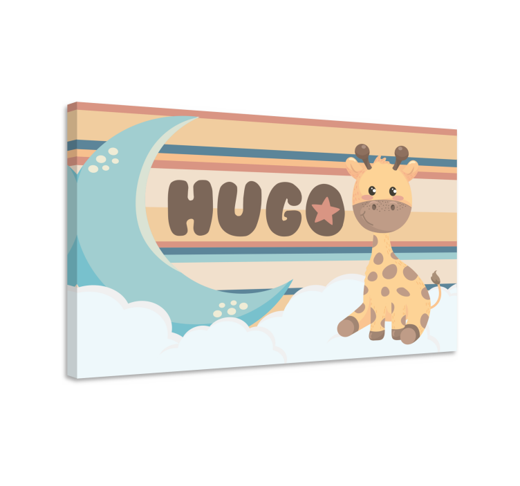 Leken giraffdesign baby lerretsbilde - Tenstickers