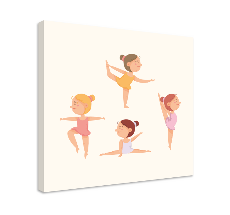 Lerretsbilde spedbarn dansende ballerinaer - Tenstickers