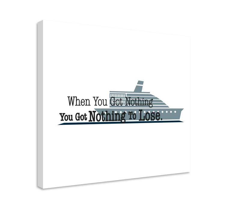 Lerretsbilde sagn inspirerende nautisk sitat - Tenstickers