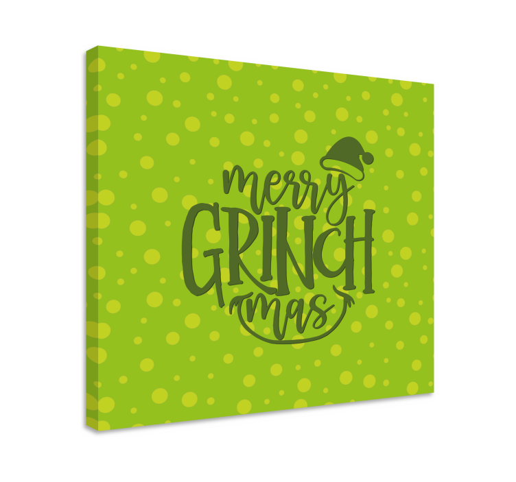 Merry grinchmas original design Lerretsbilde jul - Tenstickers