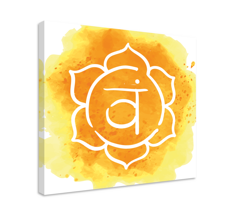 Vakker sakral chakra symbol lerretsbilde moderne - Tenstickers