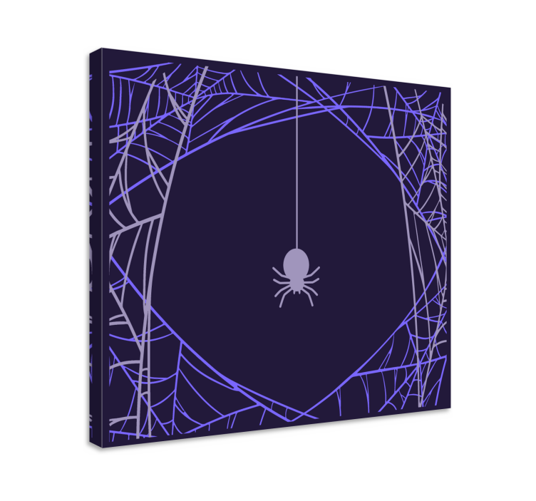 Spider web focus lerretsbilde tekster - Tenstickers