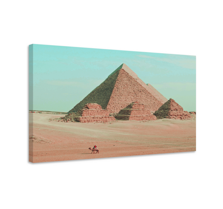 Pyramider i giza byer lerretsbilde - Tenstickers