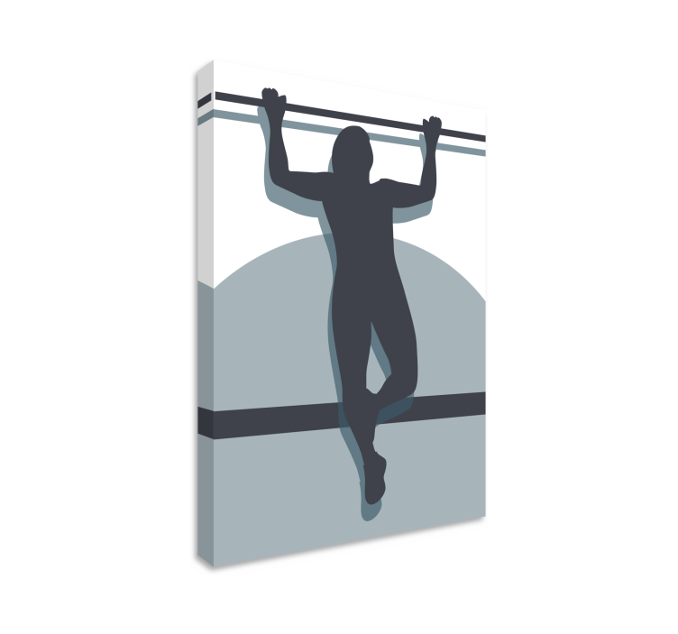 Pull ups illustrasjon sport lerretsbilde - Tenstickers