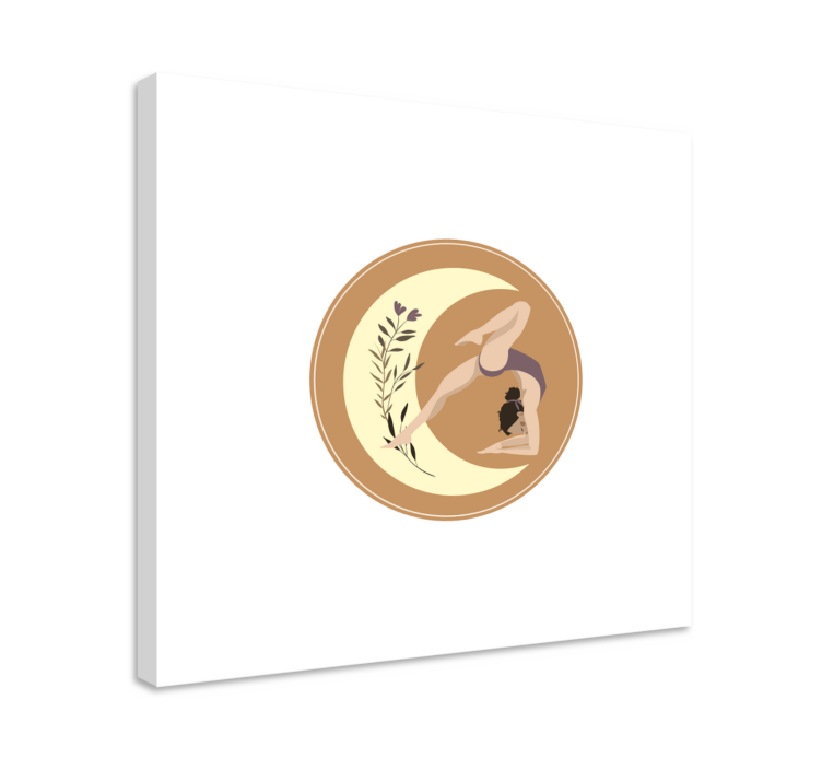 Lerretsbilde spedbarn yoga posisjon ro - Tenstickers