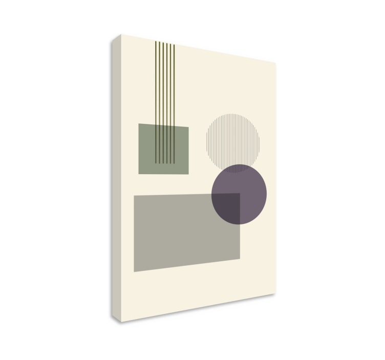 Myke geometriske former lerretsbilde moderne - Tenstickers