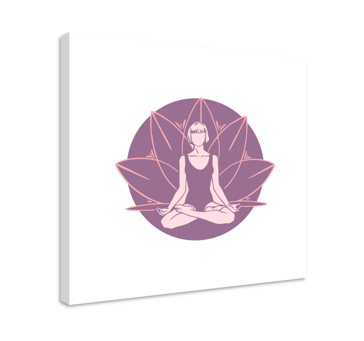 Lerretsbilde zen meditasjonsposisjon - Tenstickers
