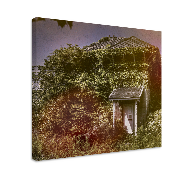 Cottagecore naturhus Lerretsbilde planter - Tenstickers