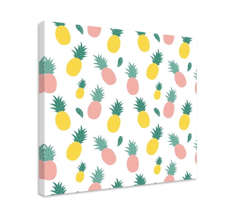 Tropisk ananas mønster frukt stillbilde lerretsbilde - Tenstickers