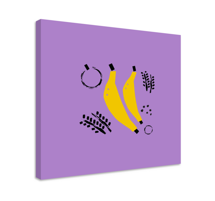 Frukt stillbilde lerretsbilde gule bananer design - Tenstickers