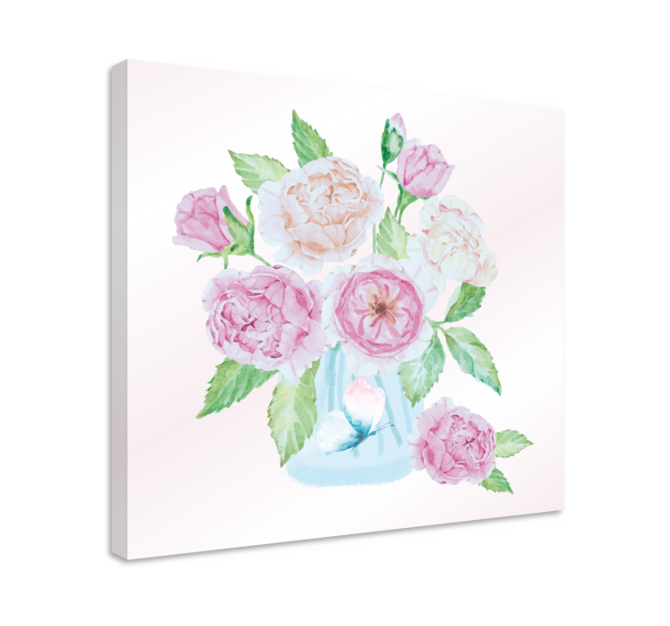 Blomst lerretsbilde floral bukettarrangement - Tenstickers