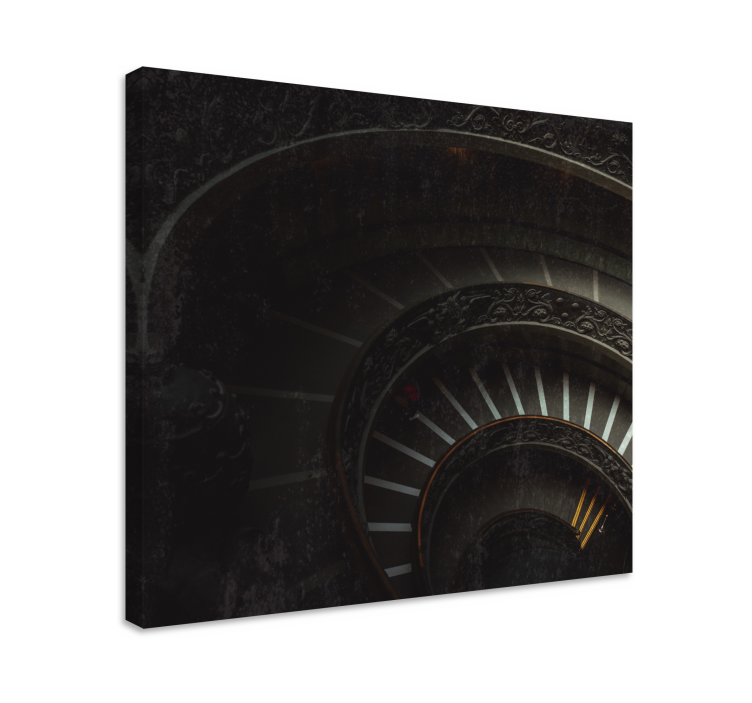 Abstrakte lerretsbilder spiraltrappens dybde - Tenstickers