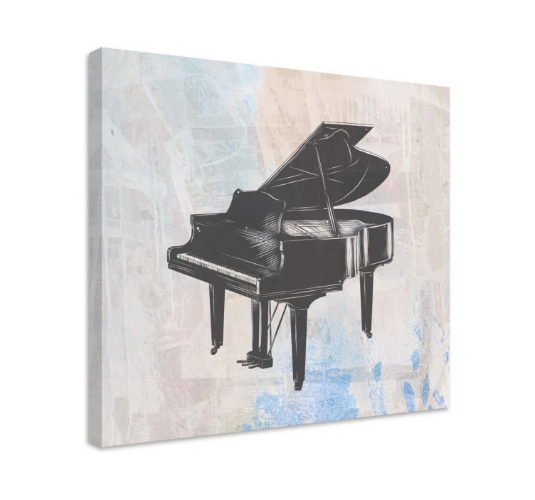 Lerretsbilde musikal grand piano stil - Tenstickers