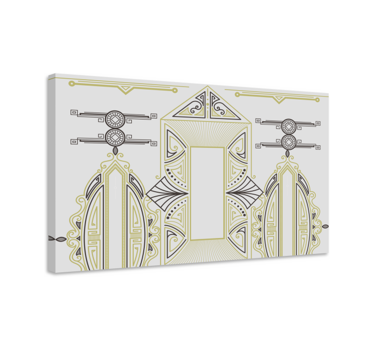 Geometriske former arrangement lerretsbilde moderne - Tenstickers