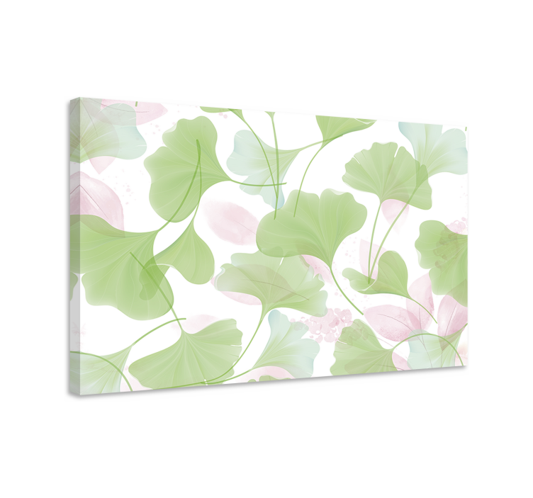 Blomst lerretsbilde ginkgo bladmotiv - Tenstickers