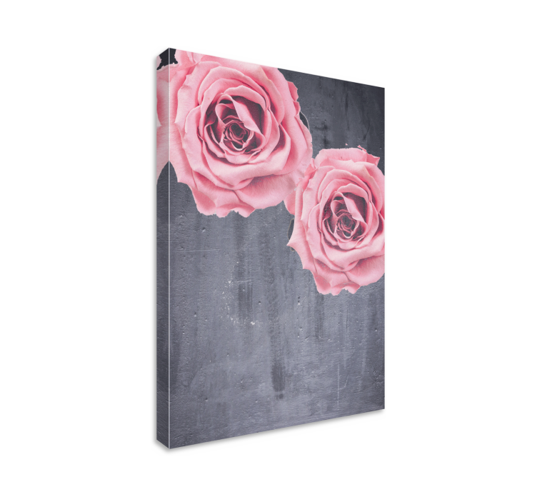 Blush roses bouquet blomst lerretsbilde - Tenstickers