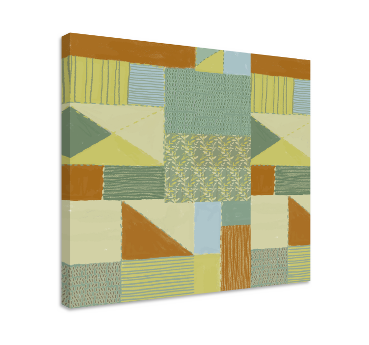 Lappeteppe trekant geometrisk design lerretsbilde geometrisk - Tenstickers