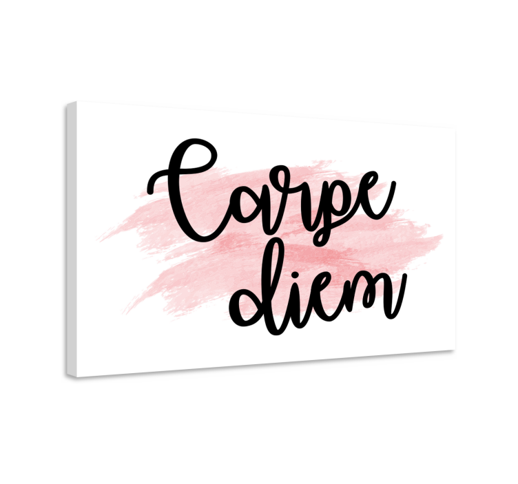 Carpe diem rosa malingskunst lerretsbilde motivasjon - Tenstickers