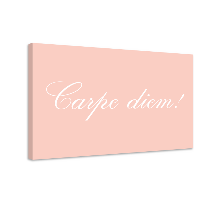Carpe diem delikate bokstaver lerretsbilde motivasjon - Tenstickers