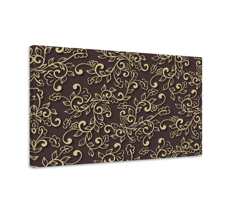 Blomst lerretsbilde med elegant botanisk arrangement - Tenstickers