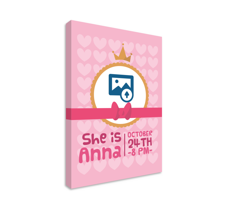 Baby lerretsbilde bursdagsfeiring banner - Tenstickers