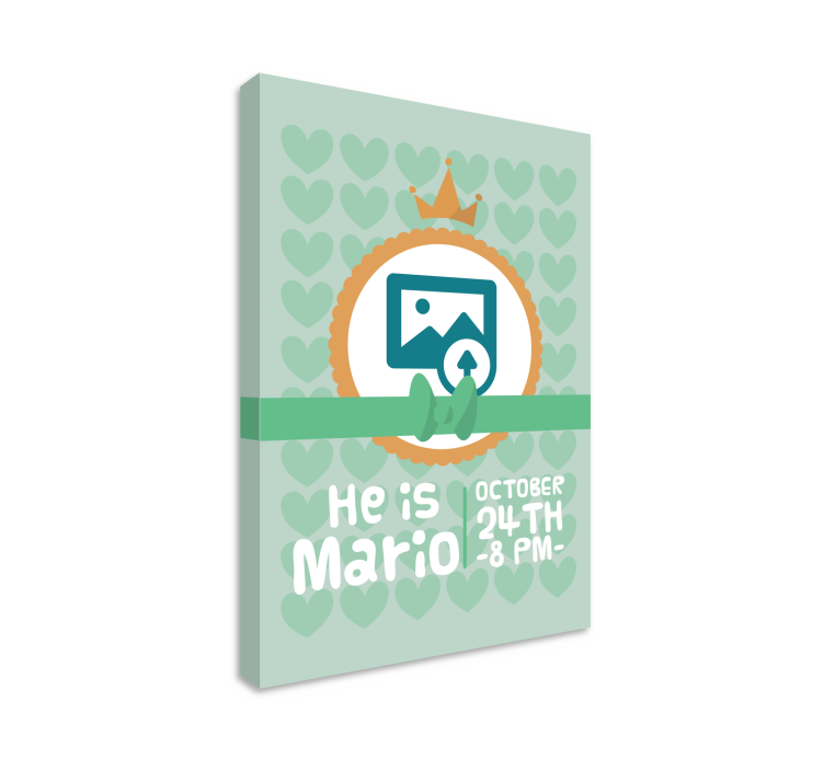 Baby lerretsbilde han er mario - Tenstickers