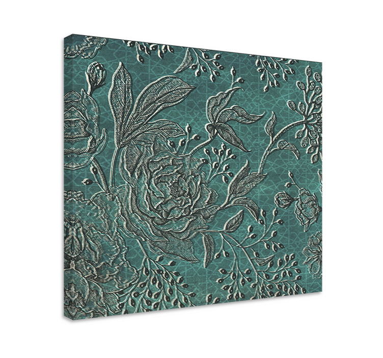 Blomst lerretsbilde elegant botanisk komposisjon - Tenstickers