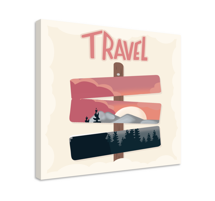 Byer lerretsbilde reiseskilt - Tenstickers