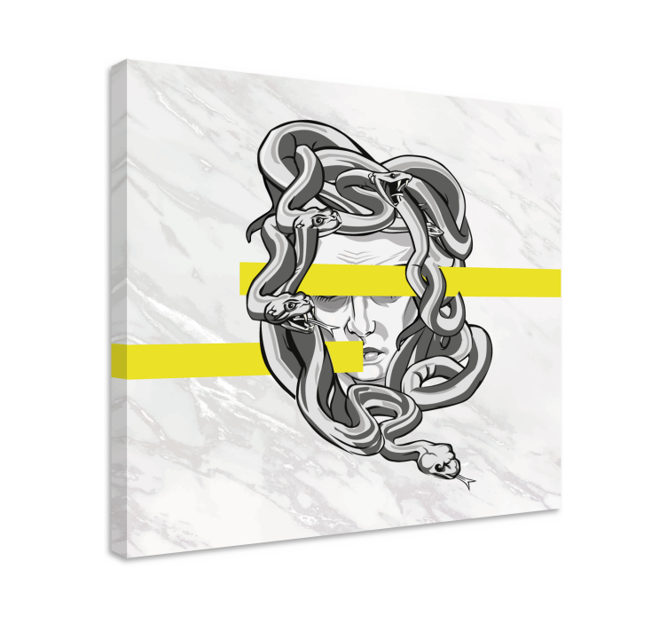 Medusa hodedesign lerretsbilde pynt - Tenstickers