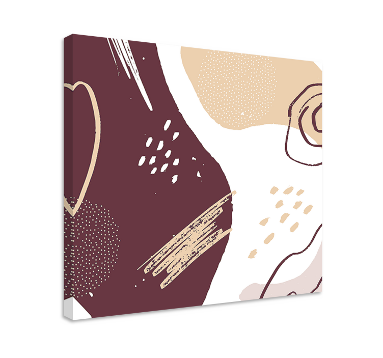 Abstrakte former komposisjon lerretsbilde moderne - Tenstickers