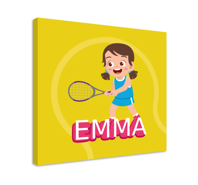 Blomster lerretsbilde tennisjente emma - Tenstickers
